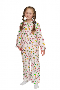 Пижама для девочки, модель 307, фланель (Мур-мур)